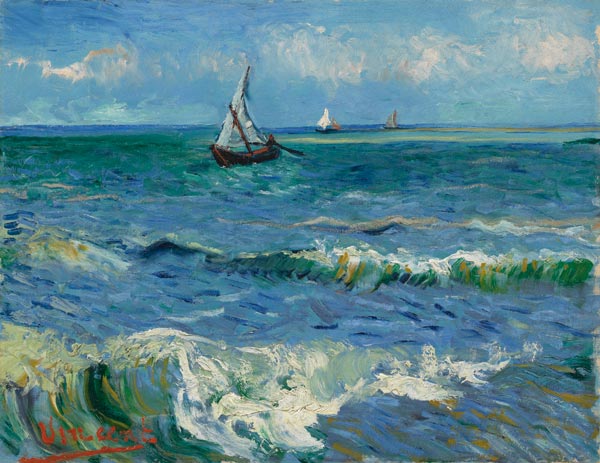 Vincent van Gogh Ocean Waves at Saintes Maries